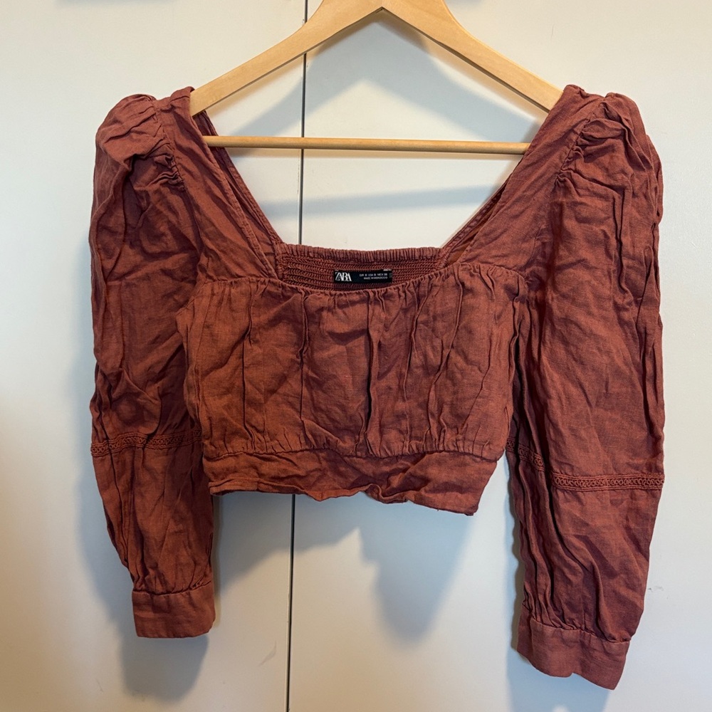 Women's Linen Crop Top